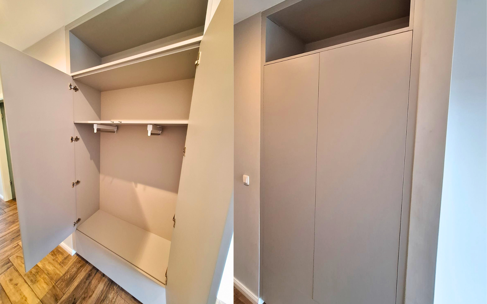 Einbaugarderobe mit Stauraum nach Maß